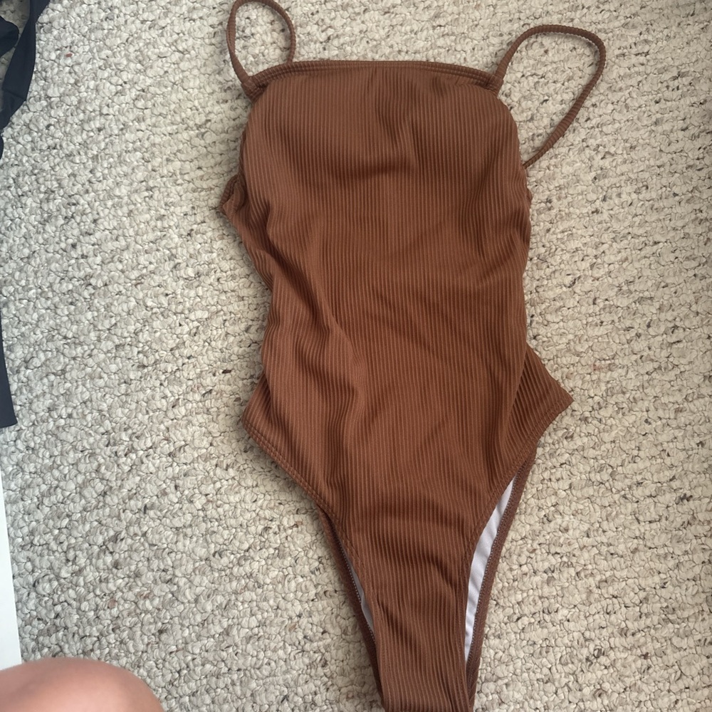 Sexy Brown One Piece Swimsuit